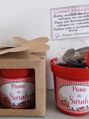 Lembrancinha para plantar picnic