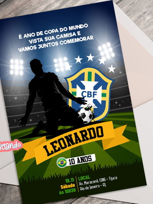 Convite digital futebol copa do mundo 010