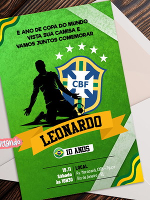 Convite digital futebol copa do mundo 010