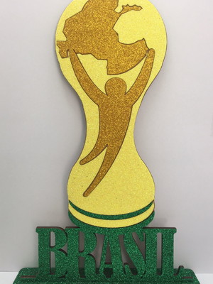 Topo de mesa futebol de mdf com eva 26cm 1 peça