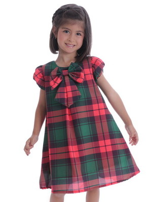 Vestido xadrez infantil