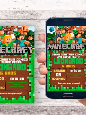 Convite virtual - minecraft 01