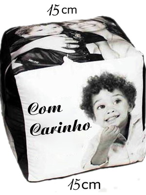 Almofada cubo personalizada com fotos