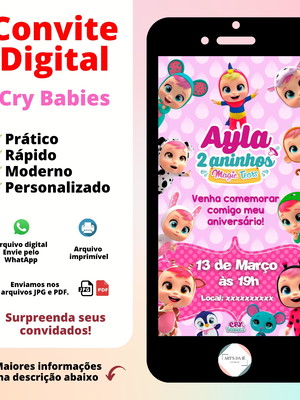 Convite digital cry babies