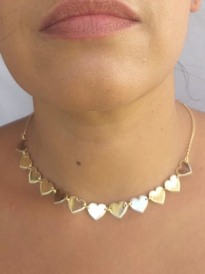Choker unissex banhado