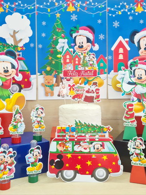 Kit festa pronta mickey natal -43 itens