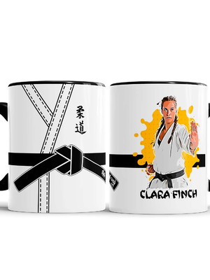Caneca kimono judô com avatar - cartoon com nome