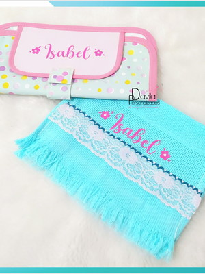 Kit higiene com toalhinha infantil e adulto