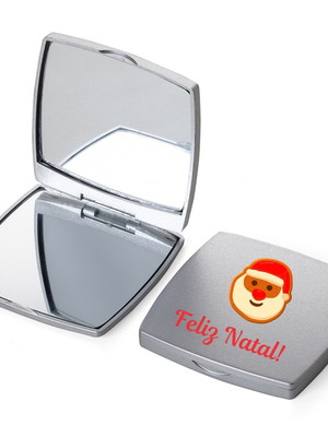 Espelho plástico duplo personalizado natal