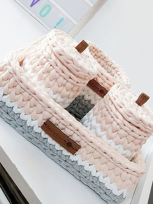 Kit higiene bebê crochê em fio de malha