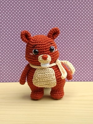 Castor zac (coleção bosque) amigurumi