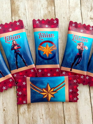 Bala personalizada capitã marvel