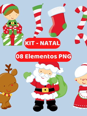 Arquivo digital-(1262) kit elementos png natal