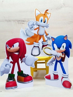 Display - enfeite mesa festa - sonic