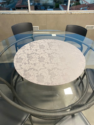 Capa com elástico para prato tipo tampo giratório de 70 cm