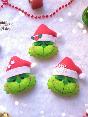 Grinch - kit com 3 pingentes de natal