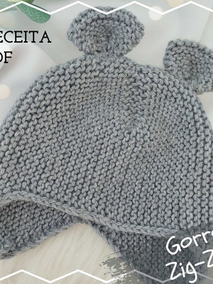 Padrão em pdf gorro zig-zag