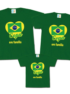 Kit família copa coração