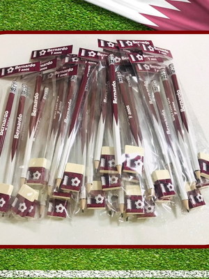 Kit lápis + borracha futebol qatar catar