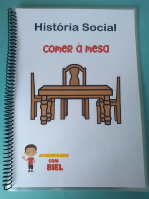 Caderno história social comer à mesa autismo