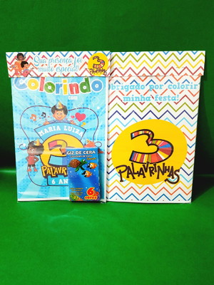 Kit colorir com giz 3 palavrinhas