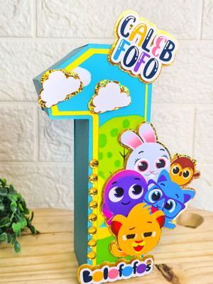 Letra e número 3d personalizado- bolofofos