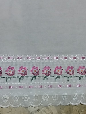 Pano de prato pintado a mão flores lilas