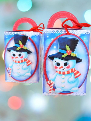 Caixa com alça de natal