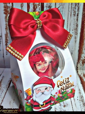 Caixa natal 1 bola com laço