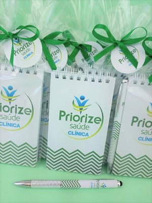 Brinde corporativo bloco capa dura e caneta