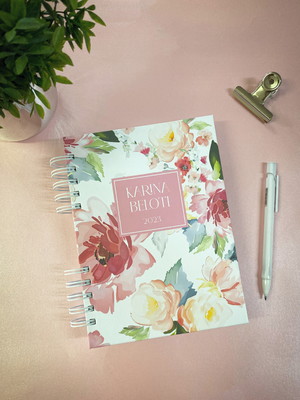 Planner semanal personalizado flores