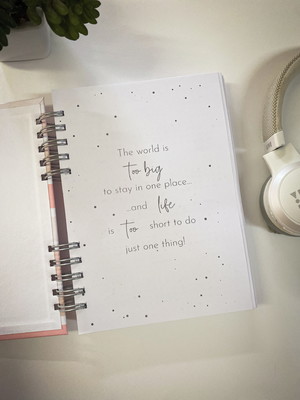 Planner semanal personalizado pink stripes