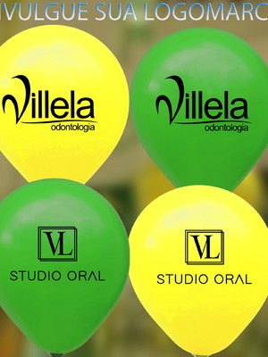 Bexigas personalizadas com a logo da empresa cores sortidas