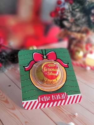 Cartão com bombom- mimo de natal