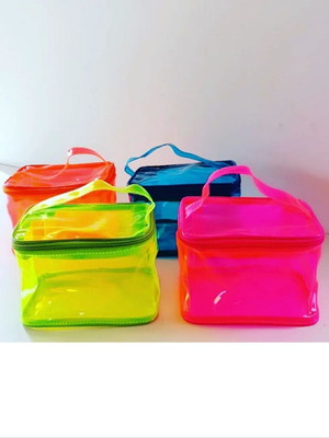 Bolsa nescesser plástico néon