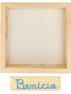 Nicho quadrado 30x30 + plaquinha com nome