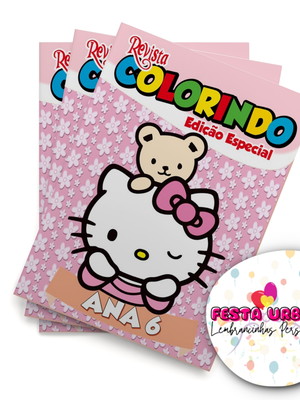 Revistinha para colorir hello kitty 14x10