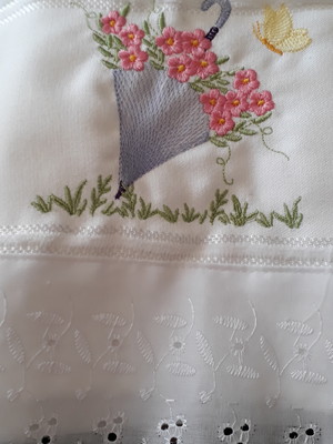 Toalha lavabo florais
