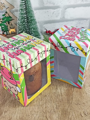 Caixa mini panetone 80g com tampa