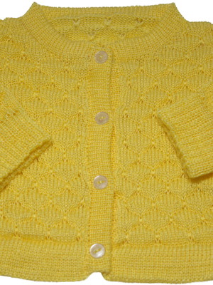 Casaquinho tricot amarelo escuro