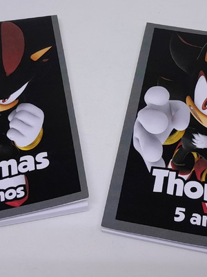 Bloquinho sonic e shadow