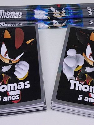 Bloquinho com lápis sonic e shadow