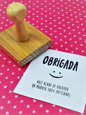 Kit de carimbo com 7x7cm + almofada nº 4 + tinta reserva