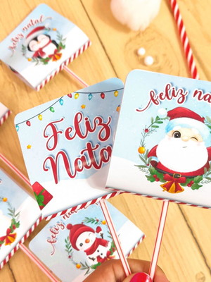 Pirulitos personalizado natal