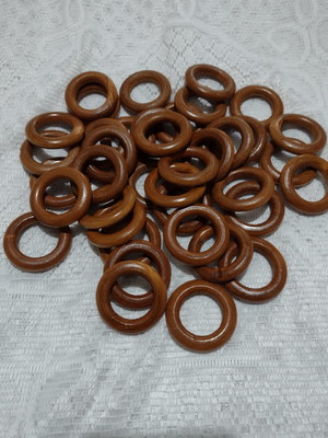 Argola de madeira 40 mm com 100 unidades