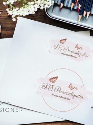 Logomarca de papelaria personalizada