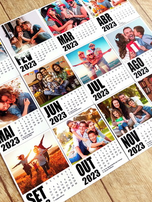 Calendário polaroid 2023 com imã