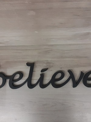 Believe - palavra personalizada em mdf para parede
