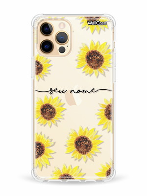 Capinha capa celular personalizada com nome girassol cs90