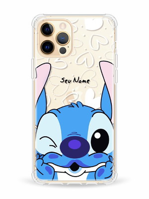 Capa capinha personalizada com nome stich coração csd98